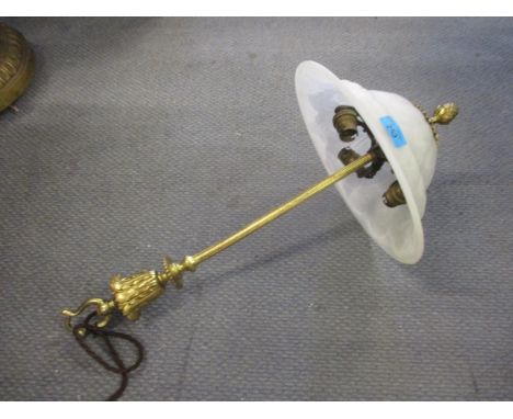A 1920's ceiling light with frosted shade 