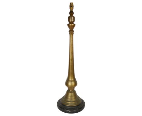 A large brass table lamp, inscribed "Presented to the Royal Air Force Staff College by Group Captain C. L. Courtney, Wing Com