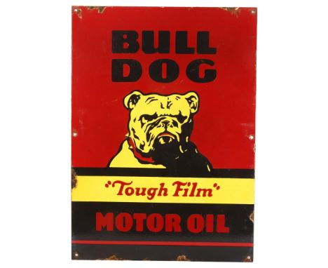 A Bulldog "Tuffield" Motor Oil enamel sign, 31cm x 43cm 