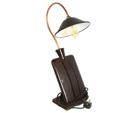 1930's Bakelite electric bed heater converted to a bedside table lamp 