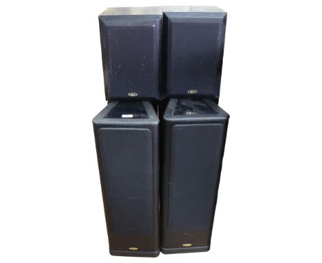 TANNOY - a group of 4 Tannoy model no. 633 floor standing speakers, height 75cm, speaker serial nos. 062881S, 063065S, 078140