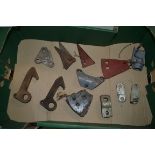 Various Ferguson and Massey Ferguson tractor brackets, including mower chain brackets, check chain