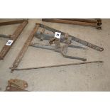 Massey Ferguson pick-up hitch. Comprising T-bar, drop arms and hook.