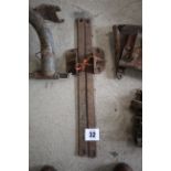Pair of Ferguson stabiliser brackets and stays.