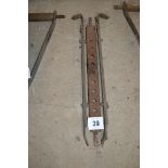 9-hole draw bar and pair of Massey Ferguson stays.