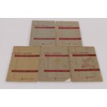 5x Massey Ferguson instruction books: 35, 32-7 Unit Seeder,740 Offset Forager, 722 Mounted Tandem