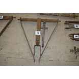 Repaired push button T-bar, drop arms and hook.