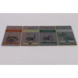 4x Ferguson implement instruction books: 60CFM Compressor, 25CFM Compressor, Hedge Cutter, Three Ton