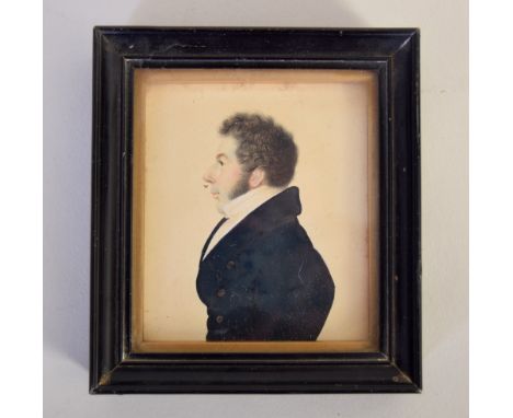 J Wood, 19th Century, Portrait of George Garbutt, Bookseller, Sunderland (1792-?) dated 1827 and inscribed en verso: "Geo. Ga
