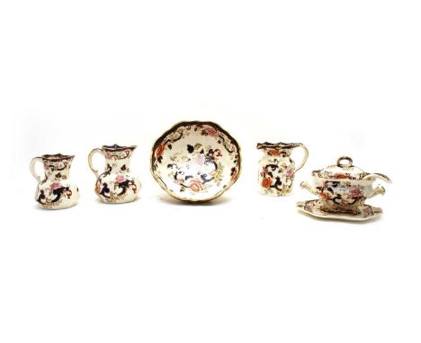 A collection of Masons 'Mandaly' pattern items, to include a footed bowl, 26.5cm wide, an octagonal jug, 16cm high, a low sho
