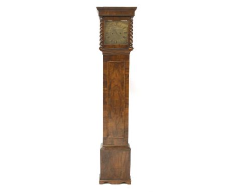 A walnut longcase clock, of early 18th century origin, the square dial signed 'Joseph Townsend fecit', enclosing an eight day