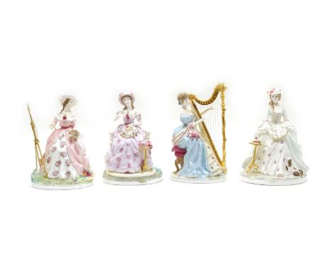 A group of limited edition Royal Worcester figures, to include Poetry, 231/2,500, 22.5cm high, Painting, 231/2,500, 21.5cm hi