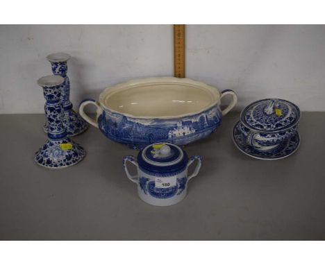 Quantity of early 20th Century ceramic wares including a Foliy cup, saucer and side plate and others