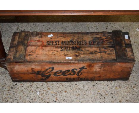 A vintage Geest Industries wooden box