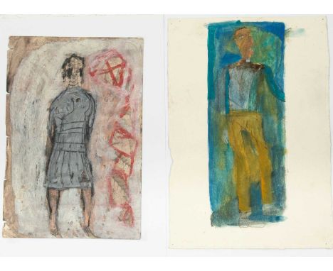 Michael REES (1962) Priest Mixed media on paper, titled and original price verso, 28cm x 19.5cm, together with a further orig