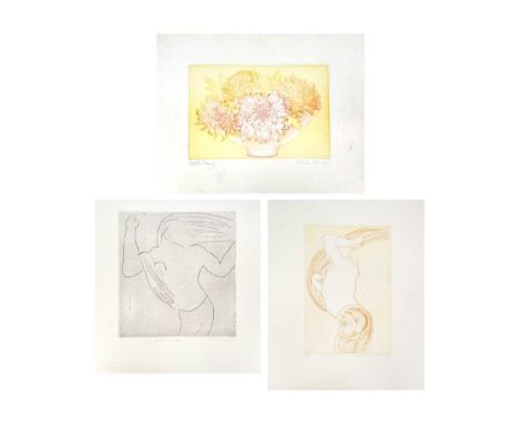 Sheila OLINER (1930-2020) Three Etchings Dance With The Stars Fall Down, signed titled and numbered 2/30 blind-stamped, 30cm 