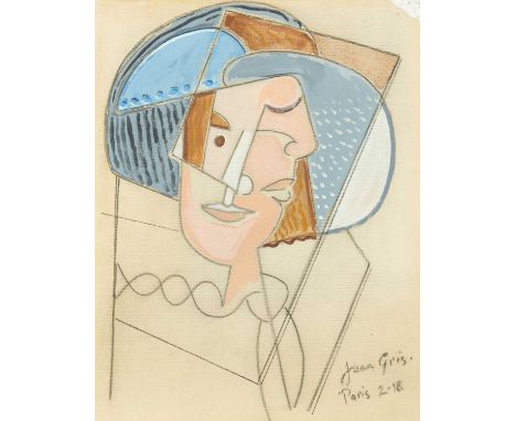 After Juan GRIS (1887-1927) Portrait Study Mixed media on paper, bears name and 'Paris 2-18', 29cm x 23cm.
 
Shipping is avai