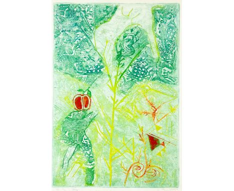 CHAHAB (Iranian, 1951) Fe Lithograph in colour
Edition 7/10
Signed
Plate size 60cm x 41.5cm, 79.5cm x 59cm with the frame.
Sh