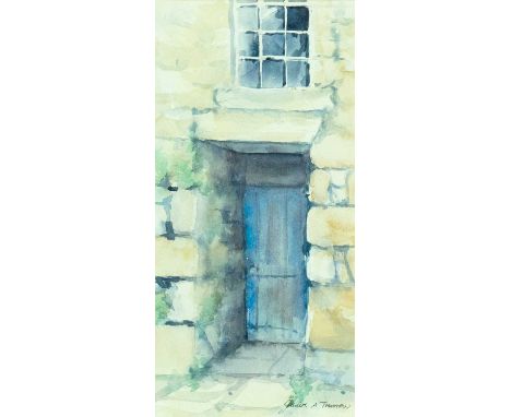 Judi TREVORROW (XX-XXI) Blue Door Watercolour on paper, signed, 27cm x 13cm, 43cm x 29cm framed.
 
Shipping is available from