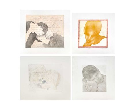 Sheila OLINER (1930-2020) Four Works Parting, coloured etching, signed, titled, blind-stamped and numbered 4/15, plate size 2