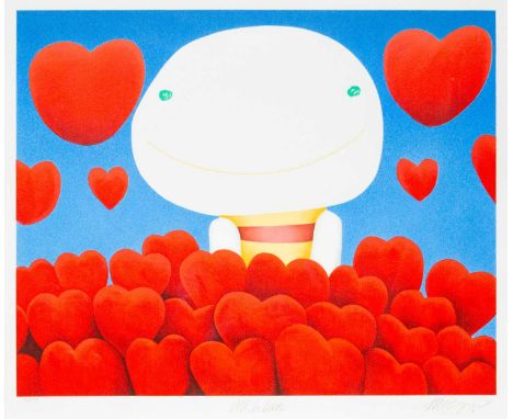 Mackenzie THORPE (1956) All Is Love  Silkscreen, signed and titled, edition 212/395, Halcyon Gallery label verso, 67cm x 80cm