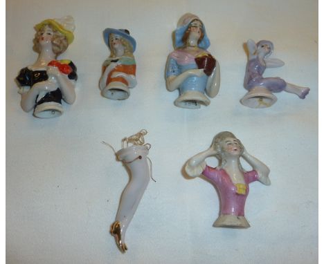 Selection of continental ceramic pin cushion dolls