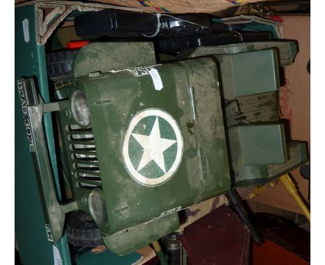 Large selection of Action Man type vehicles, tanks etc in 1 box