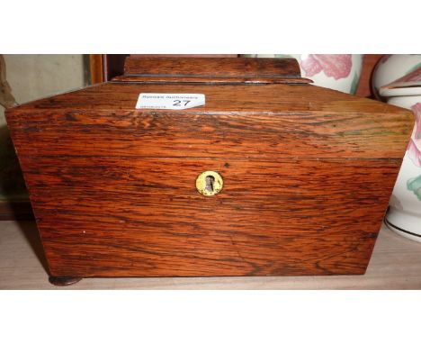 Rosewood tea caddy