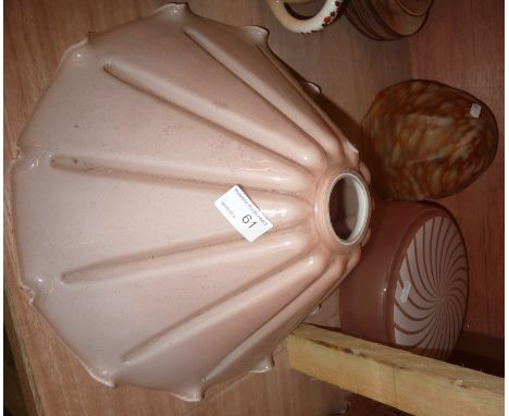 3 1930's glass light shades