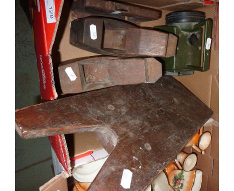 Wood working planes and railway style lamp