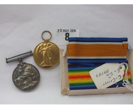 A pair of WWI medals to pte. J.L. Bates R. Fus  (no. 10766)        