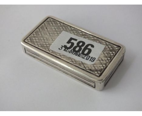 Austrio – Hungarian engine turned snuff box, 2.5" wide  52g.         