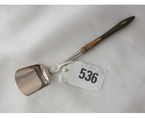 Georgian caddy spoon with stained handle, B'ham by IT  
