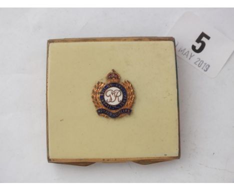 An enamel decorated compact for the Royal Engineers  