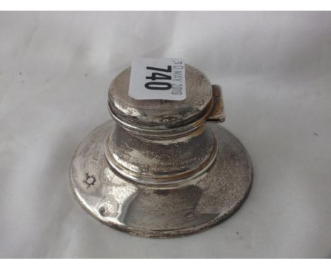 Capstan shaped inkwell, 3.25" dia.      