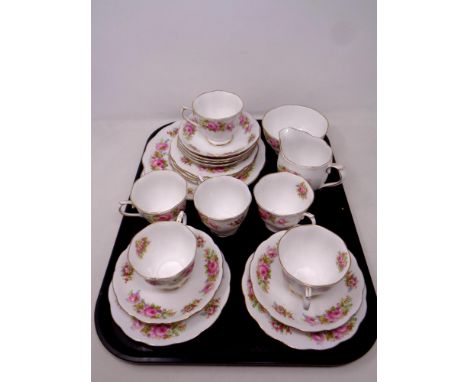 A tray of twenty-one piece Royal Albert Chatsworth bone china tea service 