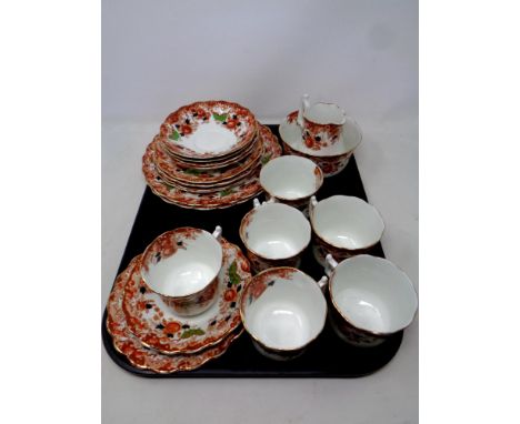 A twenty one piece antique Wellington bone china tea service 