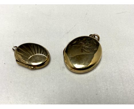 Two vintage gold plated lockets 