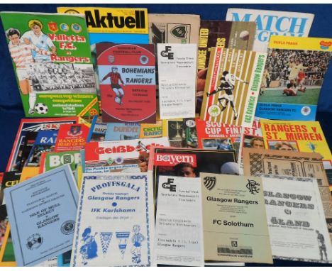 Football programmes, Glasgow Rangers, home &amp; away collection, 1980's, approx. 700 programmes with some duplication inc. E