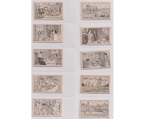 Trade cards, Oxo, Mystery Painting Pictures 'K' size, (set, 30 cards) (some have been coloured, gd)