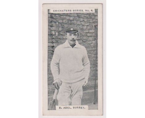 Cigarette card, Gabriel, Cricketers Series, type card, no 4 R. Abel, Surrey (gd) (1) 
