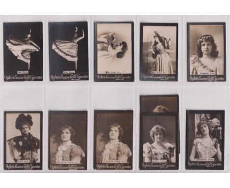 Cigarette cards, Ogden's, Guinea Gold, Actresses, Base M, 98 cards, all with initials starting I J &amp; K appears to be all 