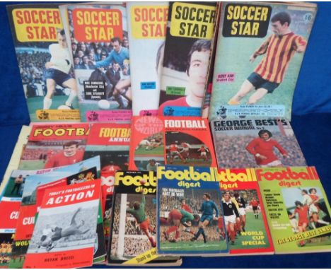 Football magazines, programmes etc, Football Monthly , 30+ 1960's issues, approx. 40 issues of Soccer Star Magazine, 1967/196