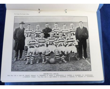 Trade cards, The Sunday Post, Famous Football Clubs Album 1933/34 complete with 20 b/w team group pictures, 255mm x 195mm, te
