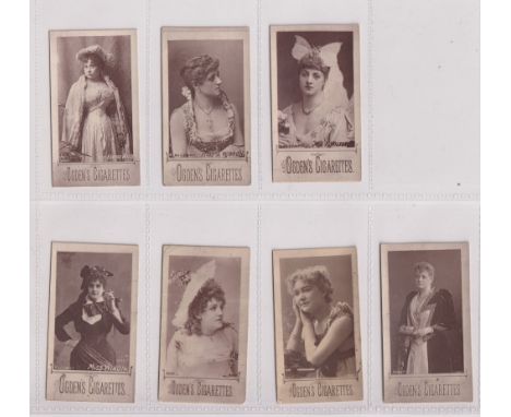 Cigarette cards, Ogden's, Actresses, Woodburytype, 7 cards, Ogden's ref book, item no 13, numbers referred to are picture ref
