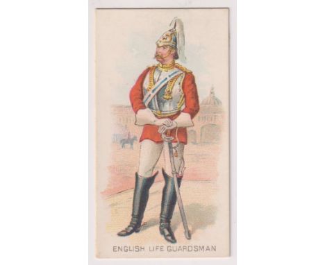 Cigarette card, Taddy, Royalty, Actresses &amp; Soldiers, type card, English Life Guardsman (very slight scuff to back o/w vg