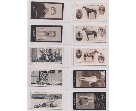 Cigarette cards, Smiths, 10 type cards, Cricketers (1-50) (2) nos 20 &amp; 31, Derby Winners (3), nos 2, 21 &amp; 43, War Inc