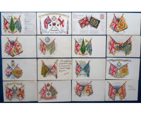 Postcards, Military, a selection of approx. 27 cards from the Regimental Colour series published by Gale &amp; Polden (Wellin
