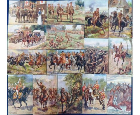 Postcards, Military, a collection of 4 sets of military cards published by Tuck, inc. Oilette no. 8821 'Royal Army Medical Co