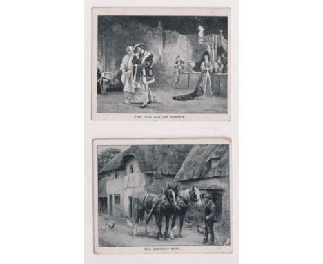 Cigarette cards, Golds, Prints from Noted Pictures (5 Brands), 'L' size, two type cards, 'The Noonday Rest' (creased) &amp; '